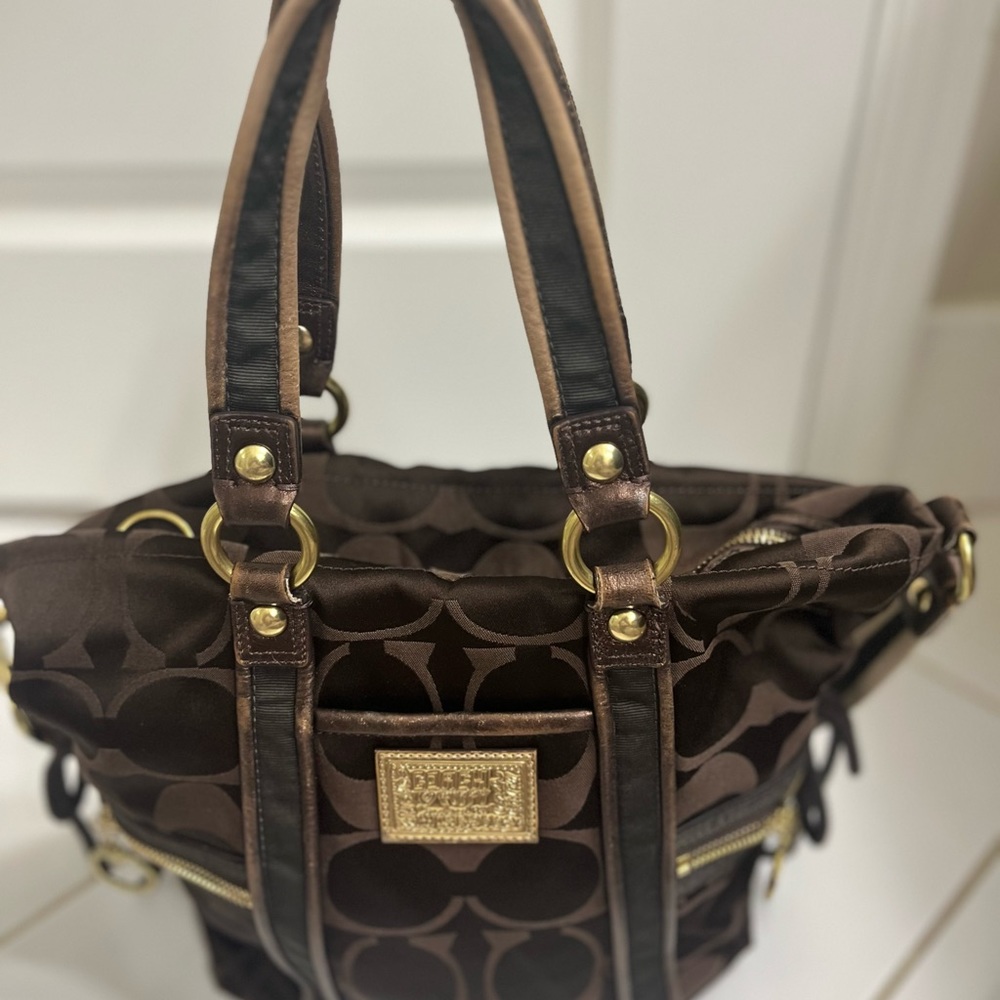 Coach and Poppy Daisy bag in dark brown F13343